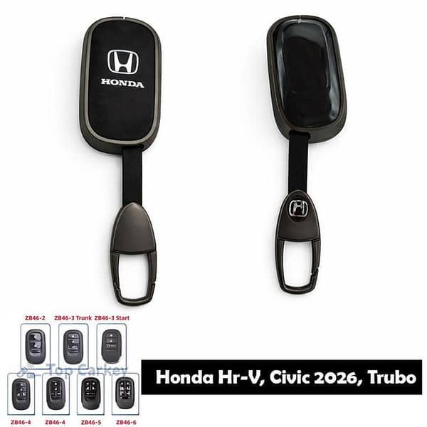 ZOBIG Aluminium Alloy + TPU Key Cover for Honda Civic 2022-2026, HR-V, and Turbo models