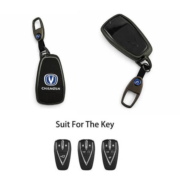 Aluminium Alloy + TPU Key Cover for Changan Oshan X7 – Premium Protection with Metallic Finish