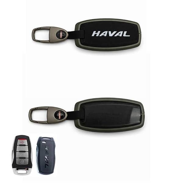 Aluminium Alloy + TPU Key Cover for Haval H6 and Jolian – Premium Key Protection with Metallic Finish