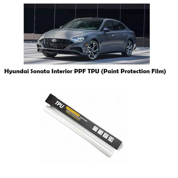 Hyundai Sonata Interior Protection Film TPU PPF for Gear Console Center Panel – Transparent, Anti-Scratch