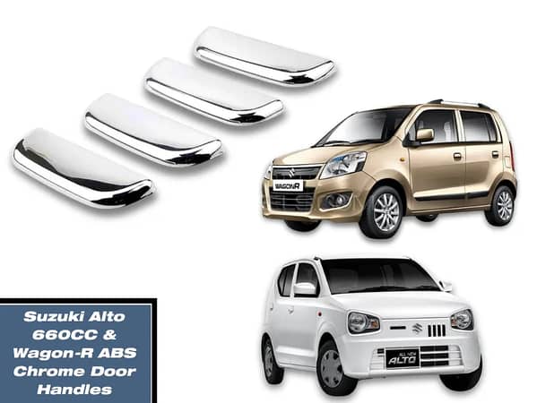 Chrome Door Handle Covers for Suzuki Alto 660CC — 4 Pieces for Suzuki Alto 660CC, Wagon R