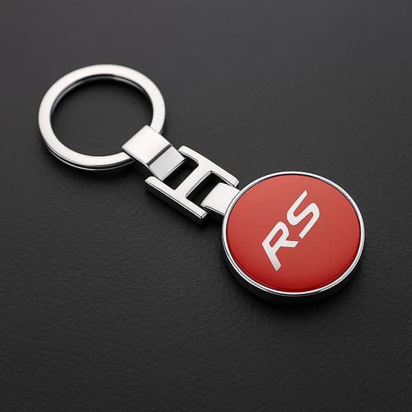 Metal Keychain for Car & Bike – RS Logo (Durable, Stylish Key Ring)