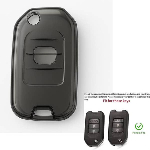 Honda Civic Flip/Folding Remote Key Cover in Transparent TPU