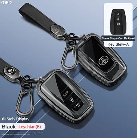 Aluminium Alloy + TPU Key Cover for Toyota Cross / CH-R 2025 – Premium Smart Key Protection with Metallic Finish