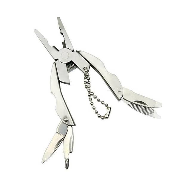 Mini Pocket Folding Plier Keychain with Screwdriver – Compact Multi-Tool for Outdoors and Everyday Use