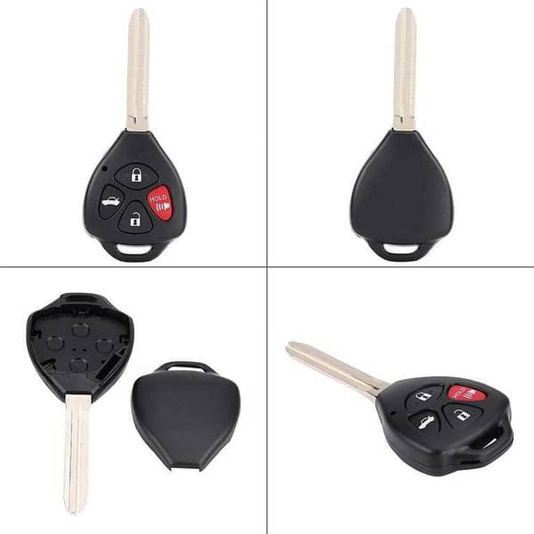 4-Button Toyota Corolla Key Remote Shell Replacement with Blade