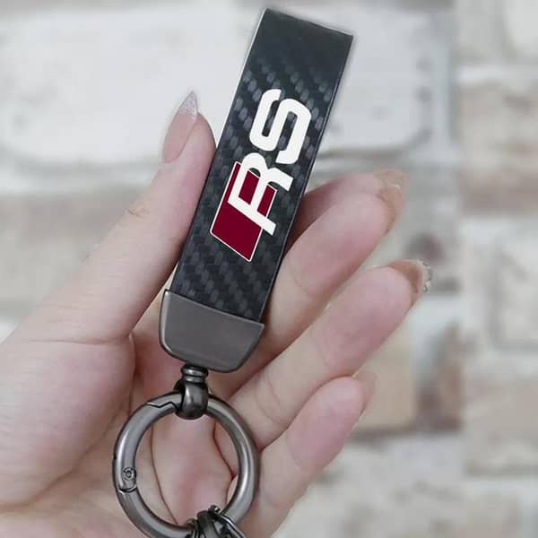Carbon Fiber Metal Key Cover for RS – Premium Car Key Protection Case