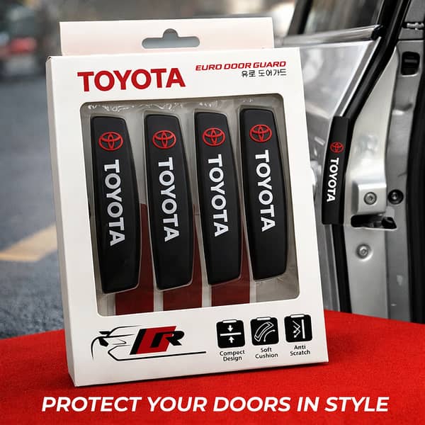 Toyota Logo Plastic Door Guards – 4 Pieces