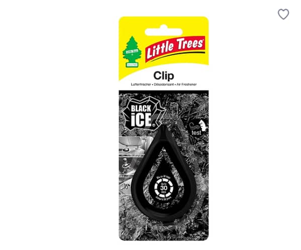 Little Trees Clip Black Ice Air Freshener – Long-Lasting Scent for Car, Home & Office