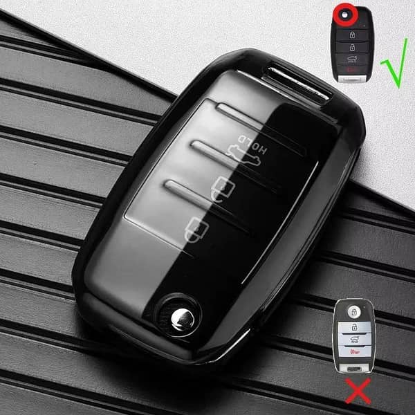 Kia Picanto Transparent Smoke Car Key Cover