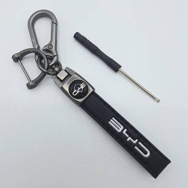 BYD Genuine Leather Car Keychain – Durable Key Holder for Car Enthusiasts