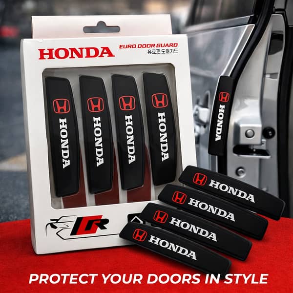 Honda Logo Plastic Door Guards, 4 Pieces