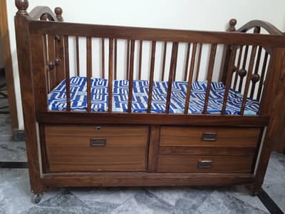 wooden baby cot