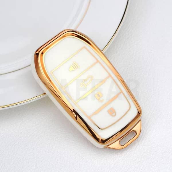 Toyota Fortuner 4-Button Remote Key TPU Cover in White
