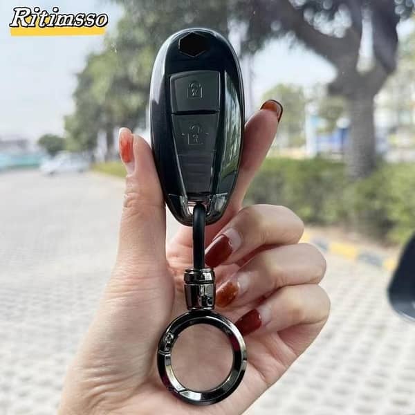 Suzuki Mehran Transparent Car Remote Key Cover – Smoke, Key Cover Only (No Keychain)