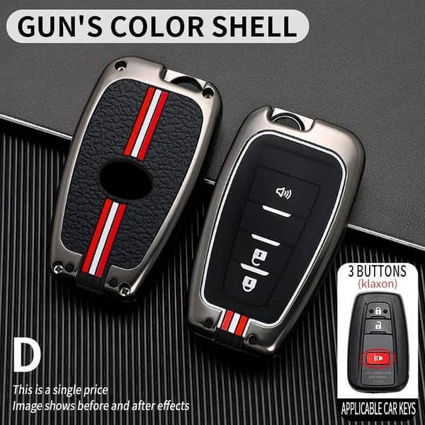 Toyota C-HR Zinc Alloy Metal Key Fob Cover with Key Chain