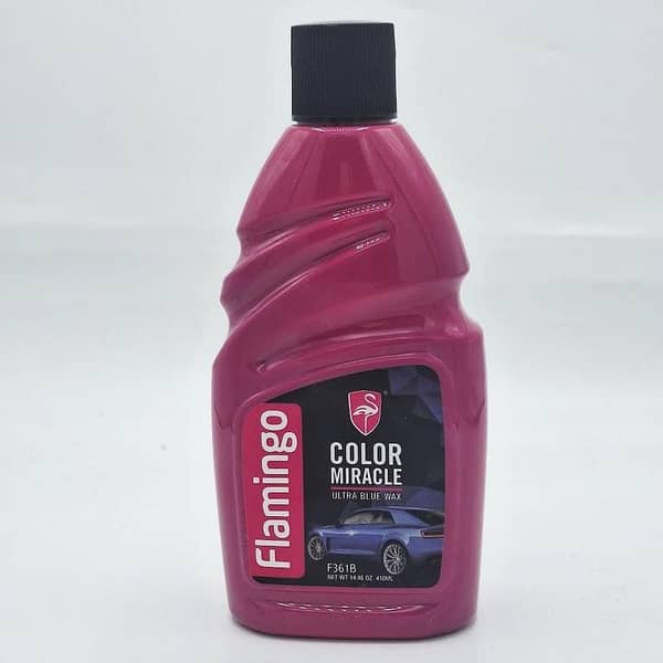 Flamingo Color Miracle Ultra Blue Car Wax 410ml – High-Gloss Paint Restorer and Polish