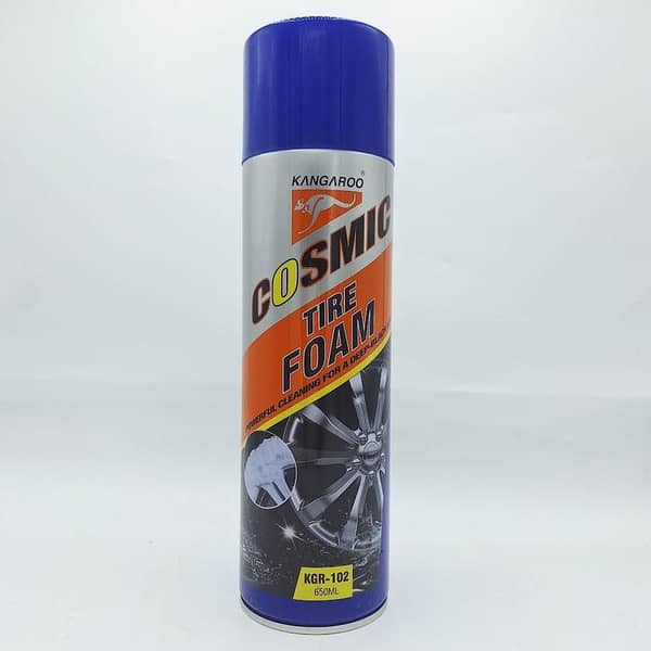 Kangaroo Cosmic Tire Foam 650ml – Instant Tire Cleaner, Shine Restorer