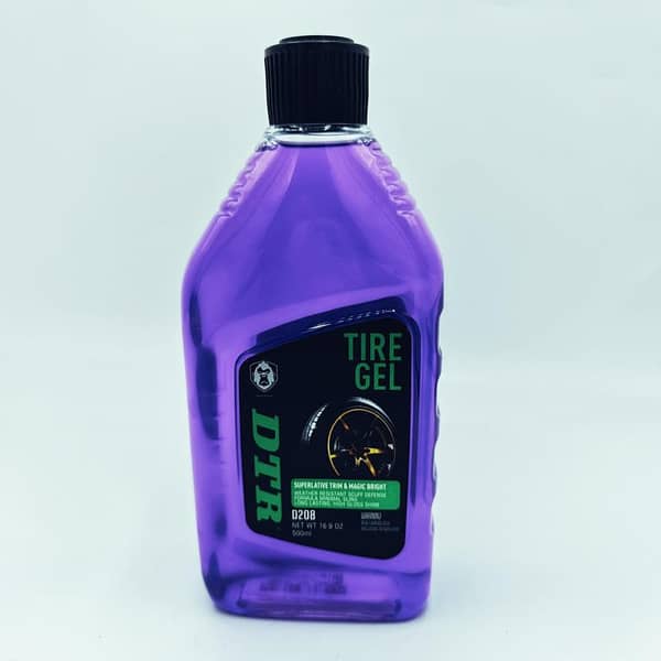 DTR Tire Gel 500ml – Long-Lasting Tire Shine, Restores Black Color and Protects Rubber