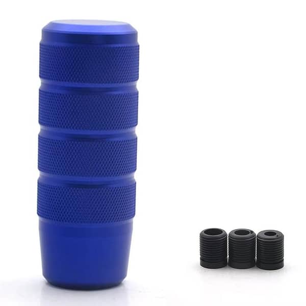 Universal 95mm Non-Slip Aluminum Gear Shift Knob for Manual Transmission (Knurled) – Blue