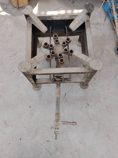Commercial Gas Bhatti with Heavy Duty Iron Stand