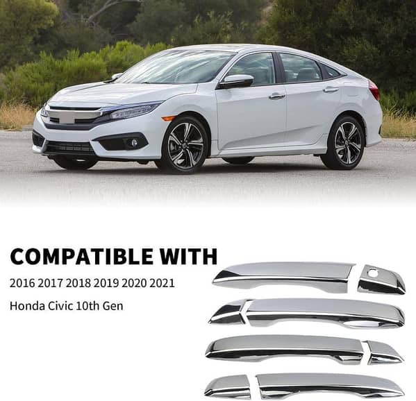Chrome Door Handle Cover Trim for Honda Civic (2016-2022)