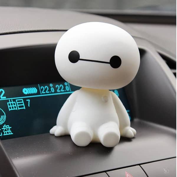 Baymax Robot Shaking Head Car Dashboard Toy