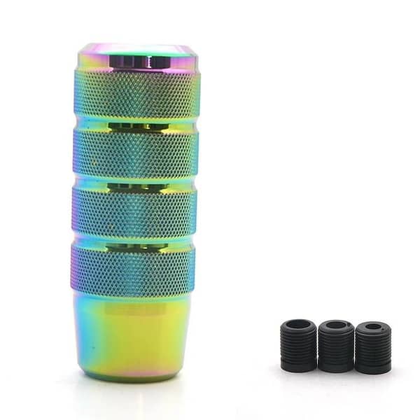 Universal 95mm Non-Slip Aluminum Gear Shift Knob for Manual Transmissions (Neo Chrome)