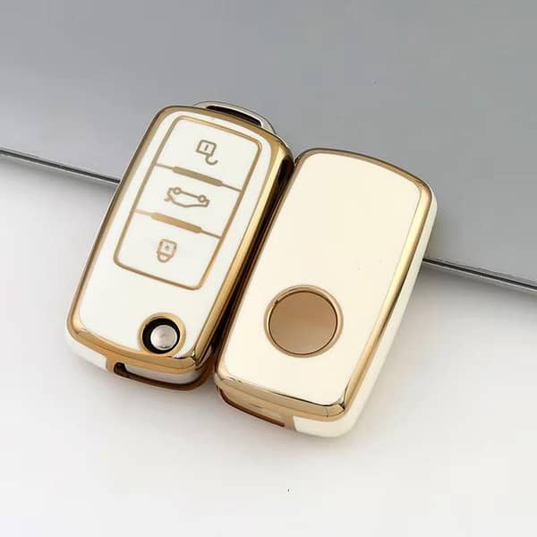 Changan Alsvin TPU Key Cover – White Edition for Smart Key Protection