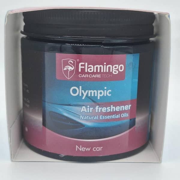 Flamingo Olympic Air Freshener Gel 220g – New Car Scent with Natural Essential Oils