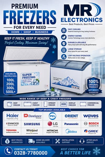 freezer | Haier | Dawlance | PEL | Orient | LG | Samsung|Kenwood