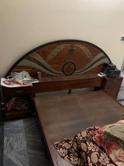 Double bed and showcase