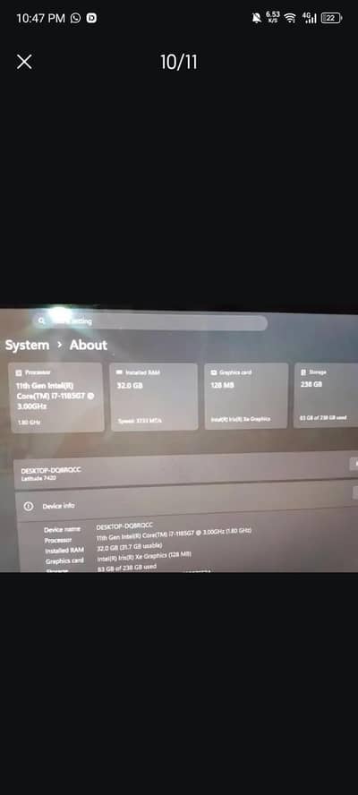 dell latitude 7420 32gb ram 256 ssd