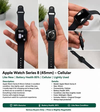 Apple watch series 8 45mm GPS+ cellular