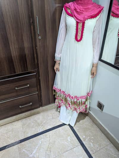 Cotton/Net Long Dress