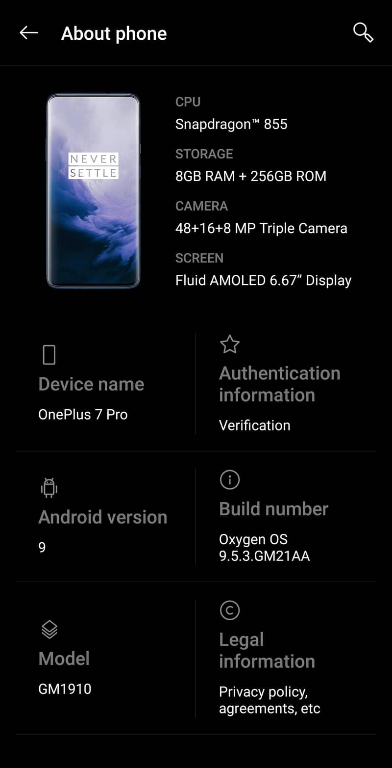 One Plus 7 Pro 7