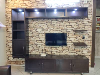 Wooden TV Wall Unit