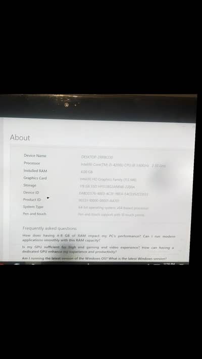 "I'm selling my Microsoft Surface laptop. The touchscreen works