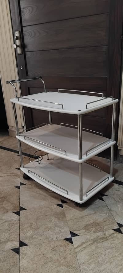 3-Tier Multipurpose Kitchen/Serving Trolley with Wheels