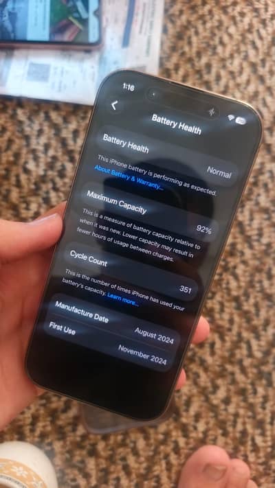 iPhone 16 Pro 128GB Desert Titanium – Full Box & Extras! 