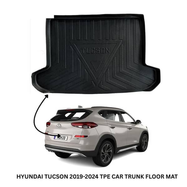Hyundai Tucson 2019-2024 TPE Trunk Mat – Diggi Tray Boot Liner, Custom Fit Waterproof