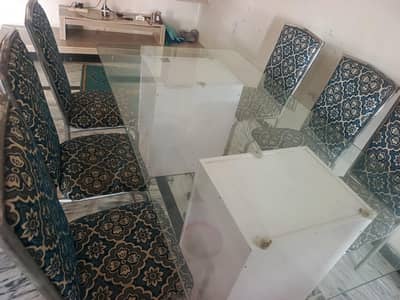 big dining table with 6 chairs
