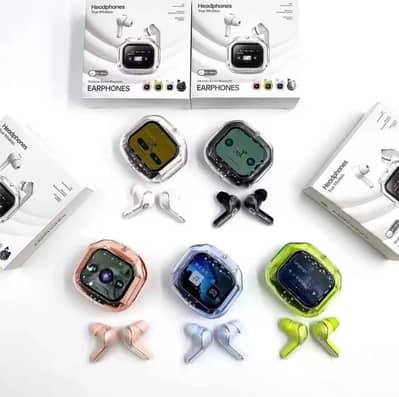 wireless transparent earbuds with touch screen