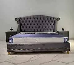Bed Set/Double Bed/King Size Bed/Poshish Bed/Wooden Bed/Bubble Bed Se