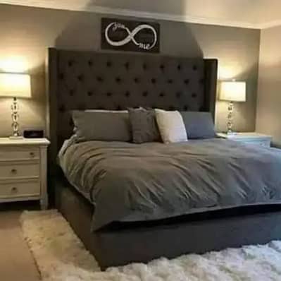 Bed Set/Double Bed/King Size Bed/Poshish Bed/Wooden Bed/Bubble Bed Se