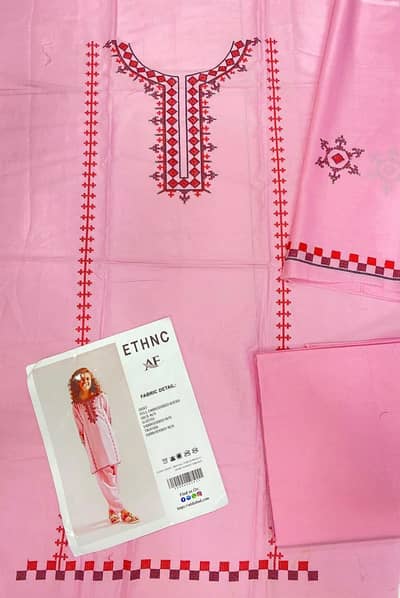 2 piece kids Embroidered Lawn suit