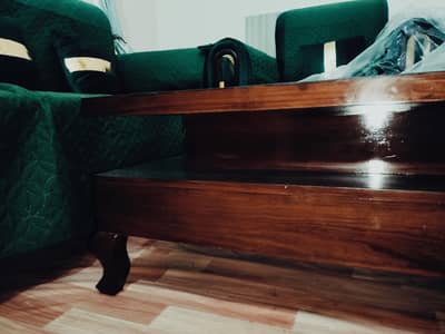 Wooden table , Heavy wooden table for sale , luxury table glass top