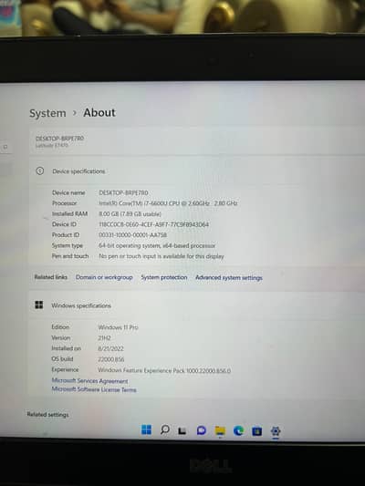 Dell Laptop Latitude E7470 Available For Sale