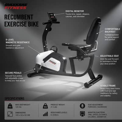 Maxcare Fitness Recumbent Exercise Bike