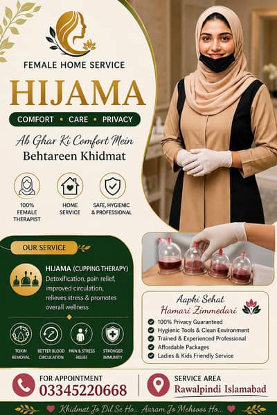 Hijama services for Female